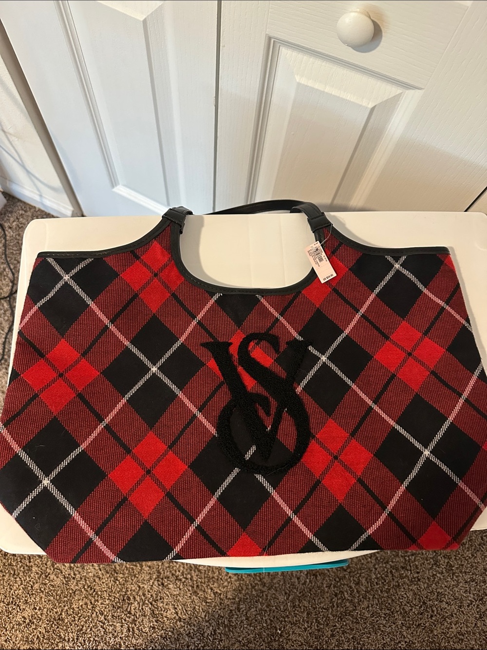 NWT Victoria Secret Plaid Tote Bag